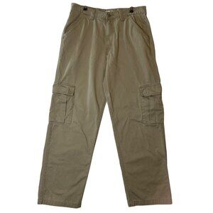 Vtg 90s LEVI'S Silvertab Mens Khaki Cargo Pants Size 33x34 Baggy Grunge Skater